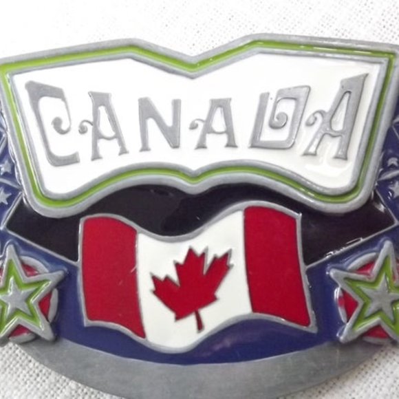 Vintage Canada Flag Belt Buckle - Picture 2 of 7